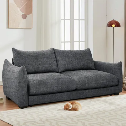 BOXED DOREL SOFA BED BRONTE GREY FABRIC FOLDING SOFABED