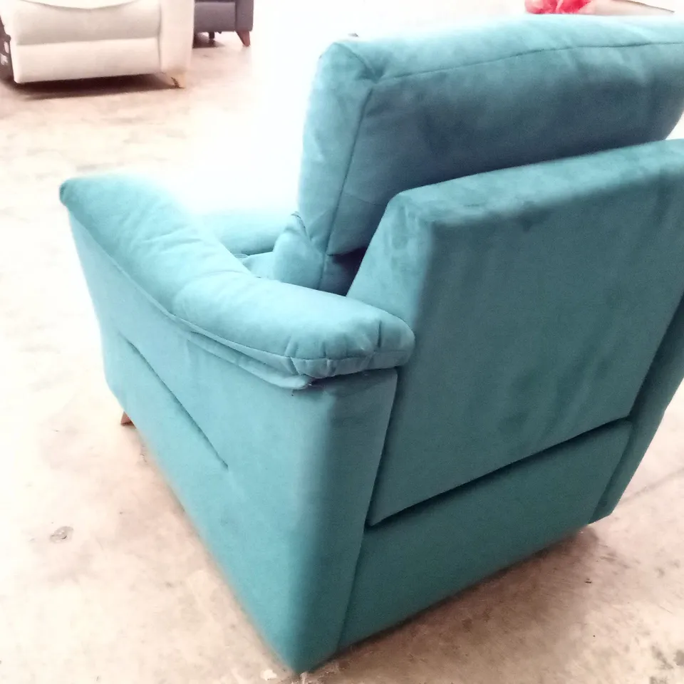 DESIGNER G PLAN HURST ELECTRIC RECLINER CHAIR - PLUSH MALLARD FABRIC