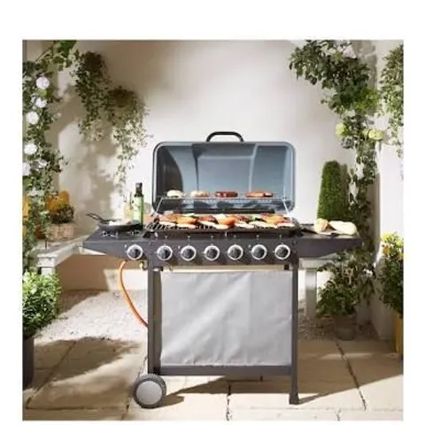 BOXED 4 BURNER GAS BBQ WITH SIDE BURNER