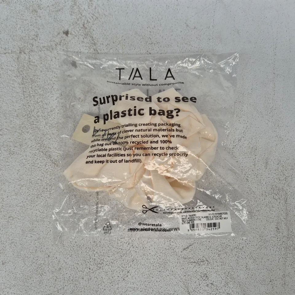 BAGGED T/ALA XL SCRUNCHIE ACCESSORY IN COCONUT MILK - ONE SIZE