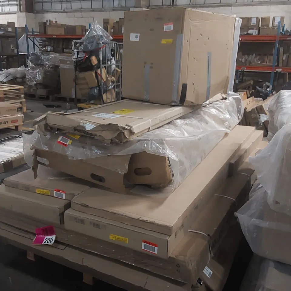 PALLET CONTAINING A LARGE QUANTITY OF ASSORTED FURNITURE PARTS ECT