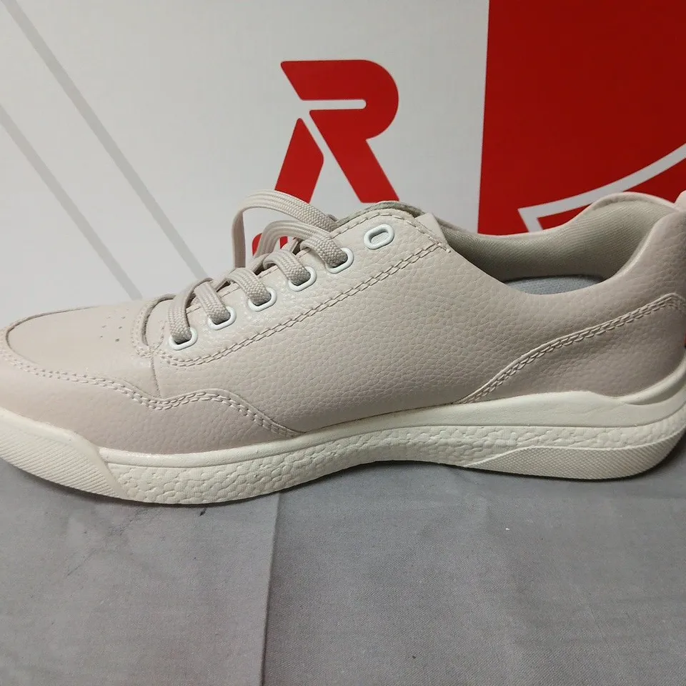 BOXED PAIR OF RIEKER WOMEN’S TRAINERS IN PALE PINK - UK 6