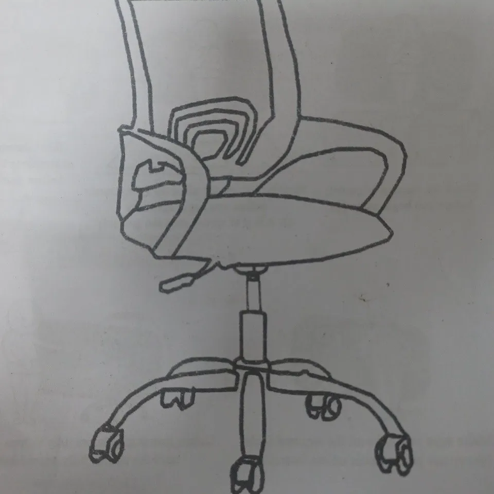 WHEELED OFFICE CHAIR IN BLACK