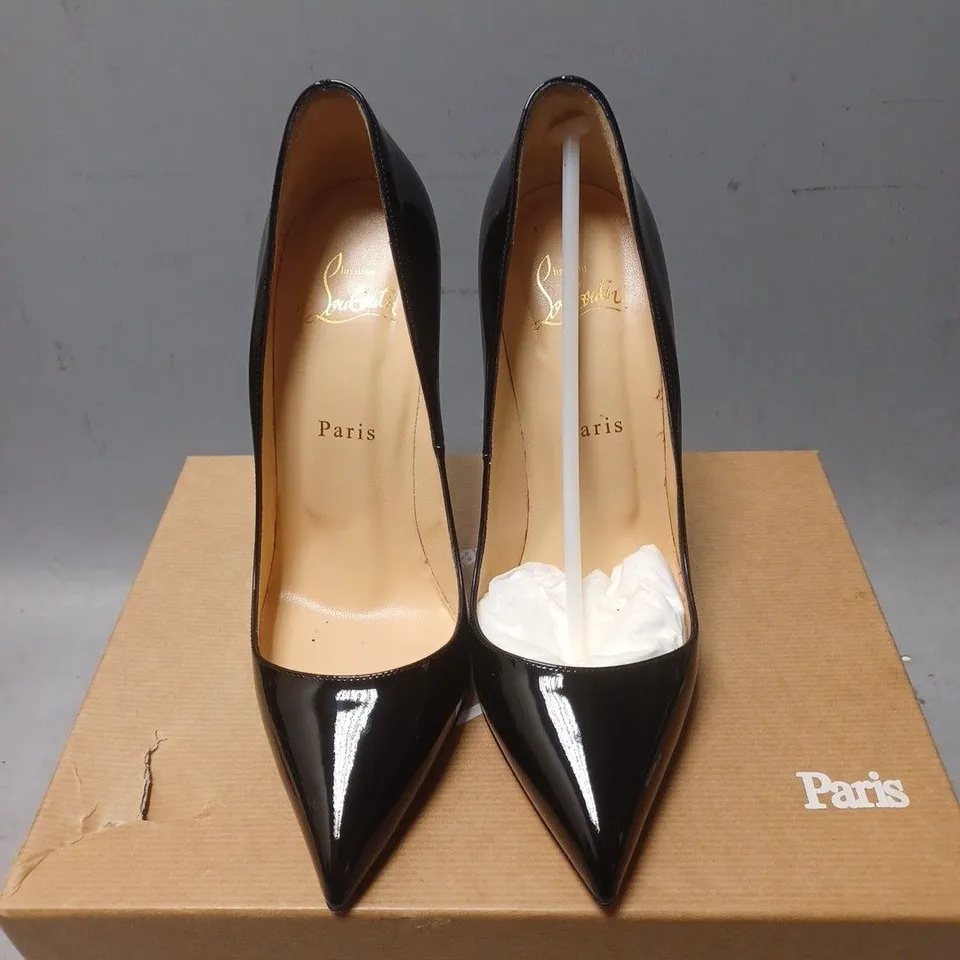 BOXED PAIR OF CHRISTIAN LOUBOUTIN HIGH HEEL SHOES - UK SIZE 38.5