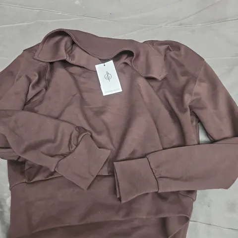 STRADIVARIUS BROWN WOMEN'S TOP – UK SIZE S