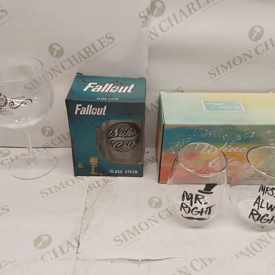 BOX OF APPROXIMATELY 7 BRAND NEW GLASSWARE PRODUCTS TO INCLUDE;