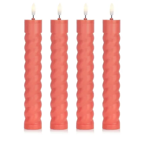 GARDEN STORIES SET OF 4 SOLAR CANDLE STAKE LIGHTS