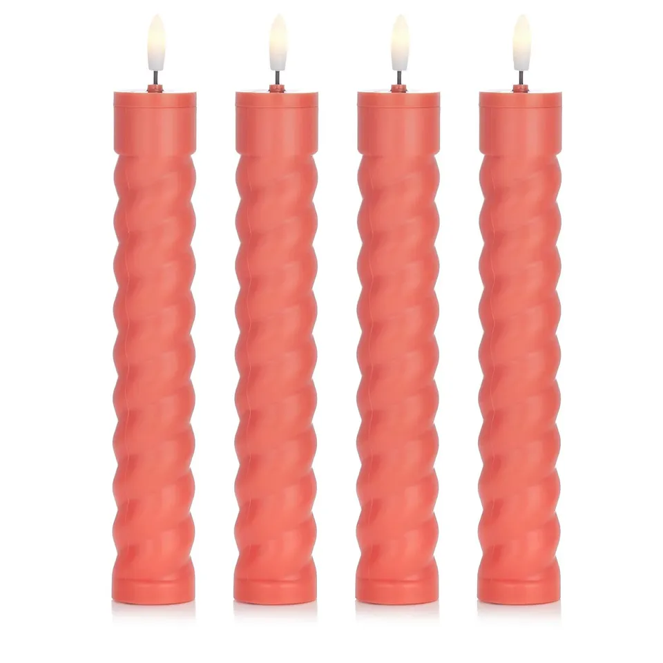 GARDEN STORIES SET OF 4 SOLAR CANDLE STAKE LIGHTS