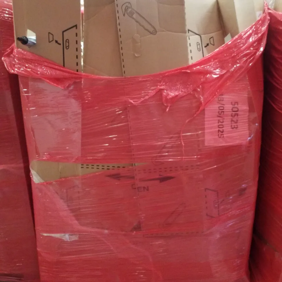 PALLET CONTAINING ASSORTED PRODUCTS INCLUDING UMBRELLA, TOY DOLL HOUSE, MUSIC TABLE, WALKING CANE, CHESS SET & DEFORMED TRUCK TOY