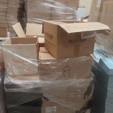PALLET CONTAINING A VERY LARGE QUANTITY OF ASSORTED BEAUTY RELATED PRODUCTS INCLUDING: ARGAN OIL & MARULA CONDITIONER, PINKING SHEERS, BEAVER CHERRY BLOSSOM CONDITIONER ECT