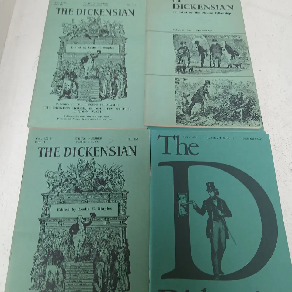 THE DICKENSIAN – SET OF 16 ISSUES, THE DICKENS FELLOWSHIP MAGAZINE (GREEN COVERS)
