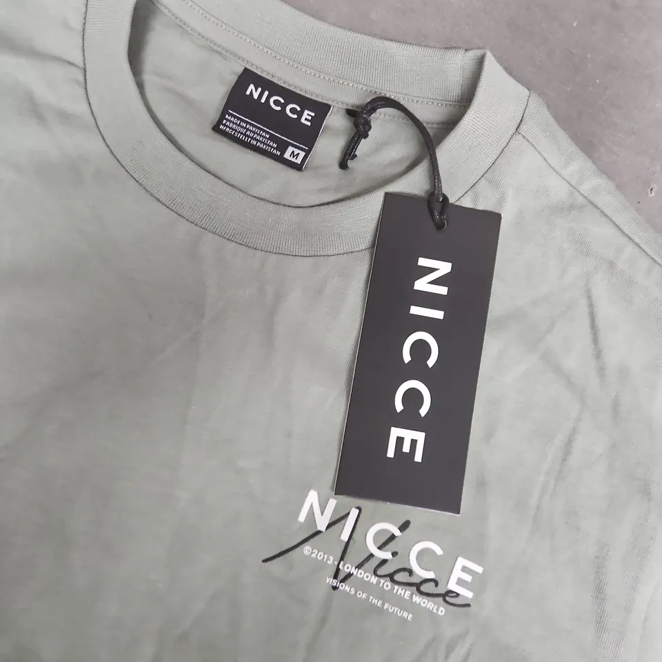 NICCE WORLD ESSENTIALS T-SHIRT IN ICEBURG GREEN - MEDIUM