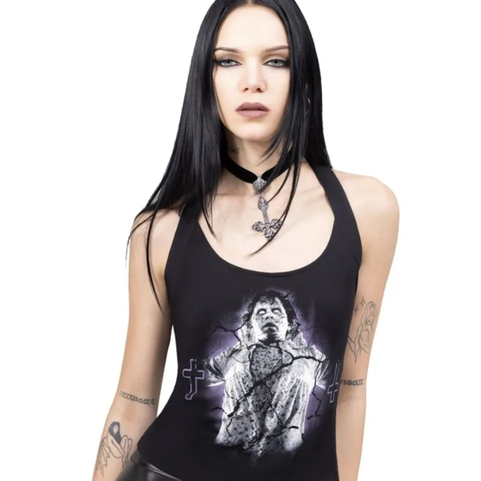 BRAND NEW KILLSTAR X THE EXORCIST - UNCLEAN SPIRIT HALTER - BLACK SIZE 4XL