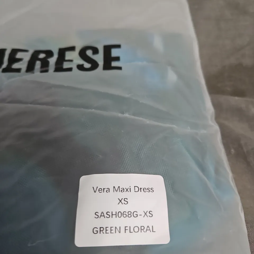 SASHA THERESE VERA MAXI DRESS – XS – GREEN FLORAL