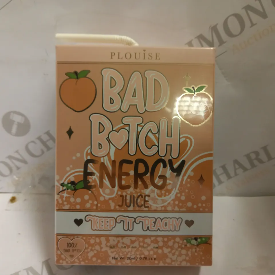 PLOUISE BAD B*TCH ENERGY JUICE `KEEP IT PEACHY` LIP OIL - 20ML