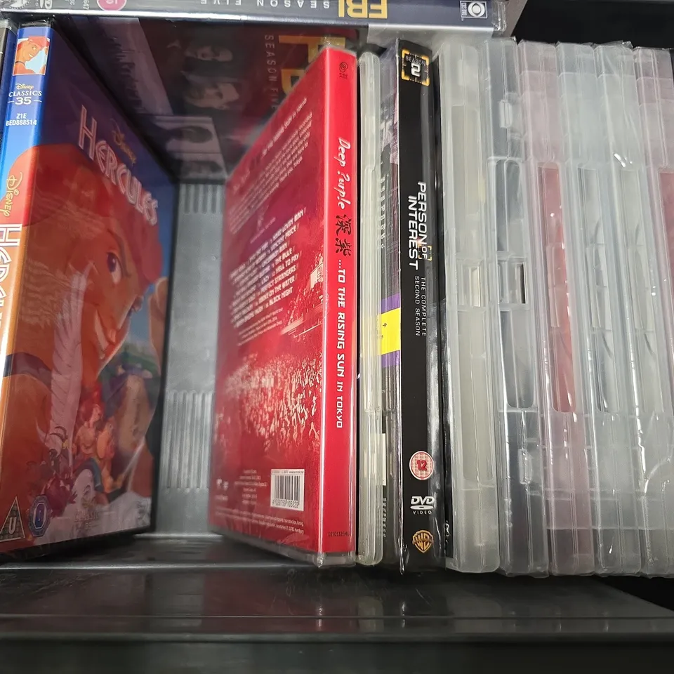 TOTE OF APPROXIMATELY 15 ASSORTED DVD'S TO INCLUDE -STAR WARS , BBC DVD NEW TRICKS , FBI SEASON 5 ETC
