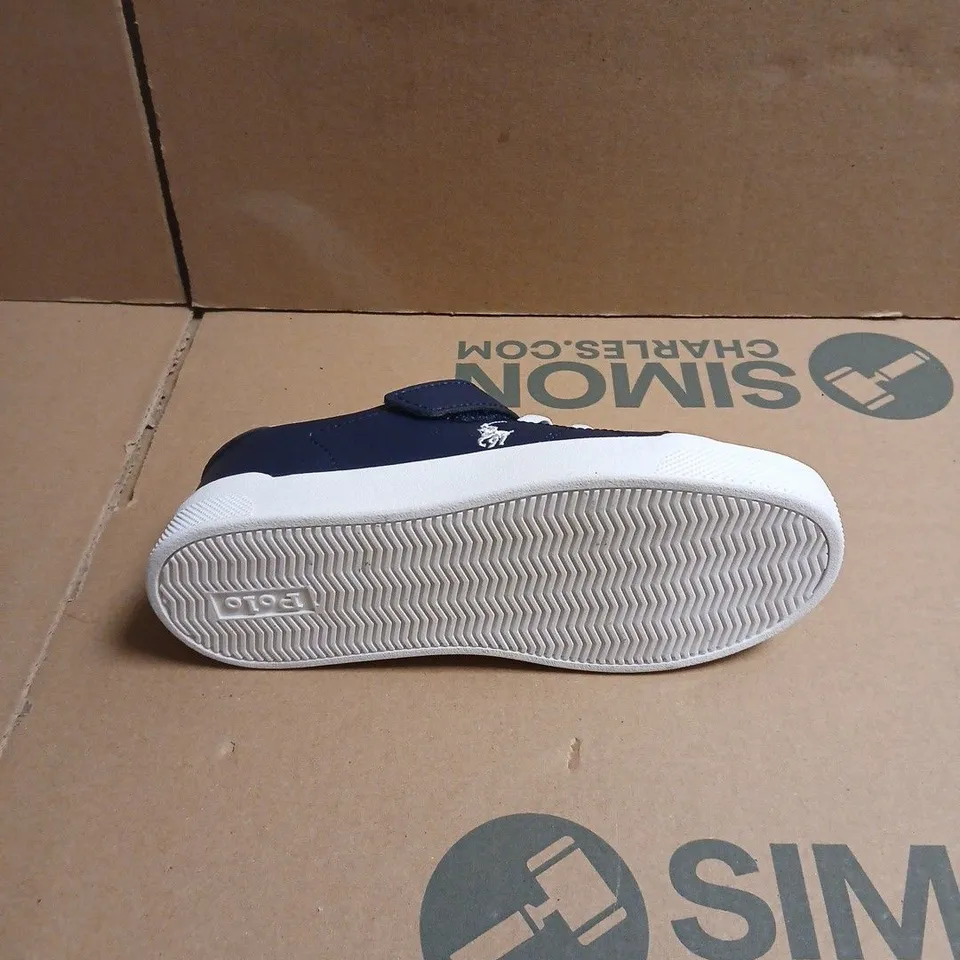 PAIR OF POLO RALPH LAUREN NAVY & WHITE KIDS' TRAINERS - CHILDRENS 11