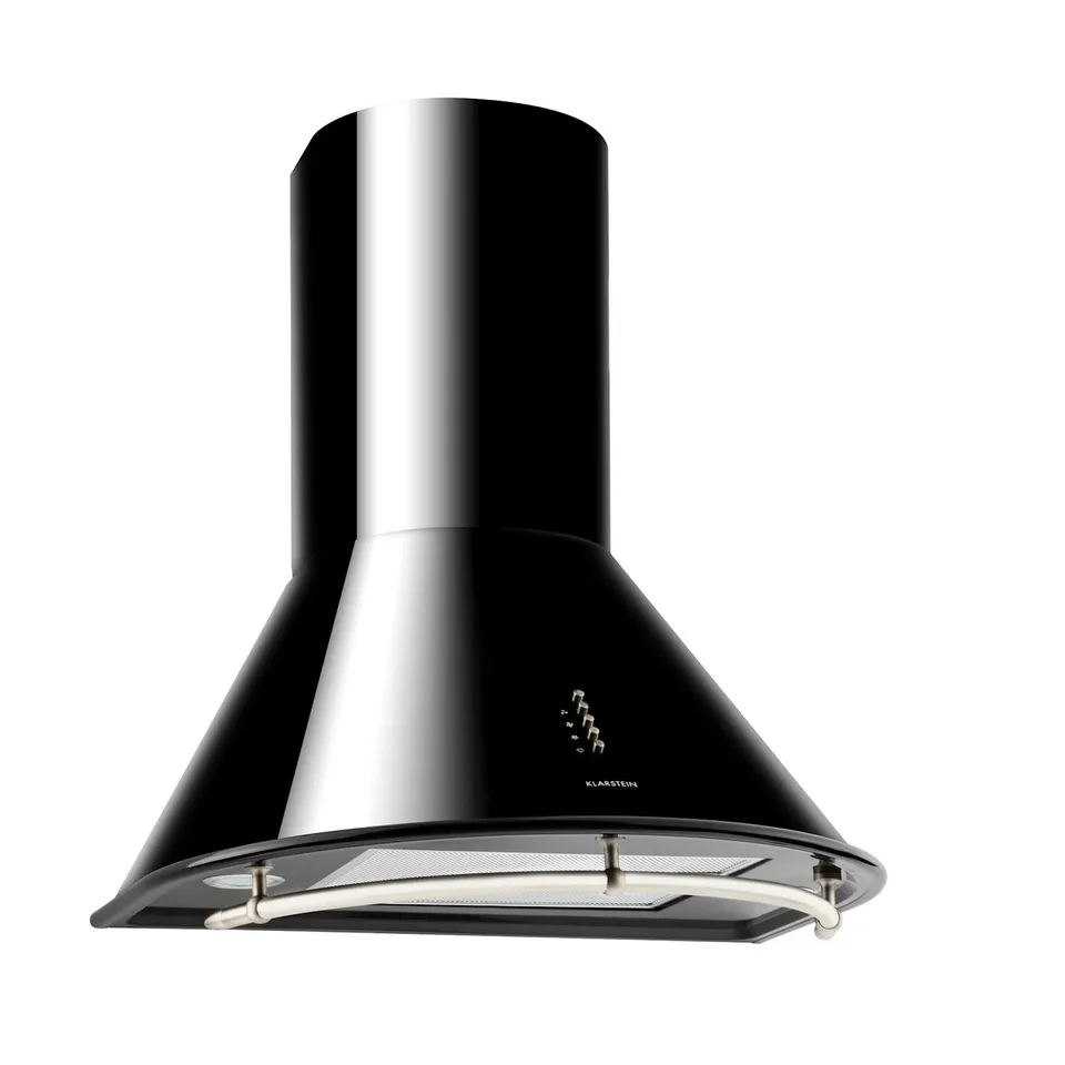 klarstein Lumio 60cm 614.8m³/h Retro Chimney Cooker Hood​ Black