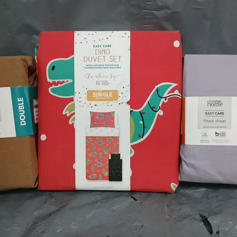 BOX OF APPROXIMATELY 10 ASSORTED BEDDING ITEMS IN VARIOUS STYLES, SIZES, AND COLOURS TO INCLUDE DUVET SETS AND PILLOWCASES, ETC - COLLECTION ONLY