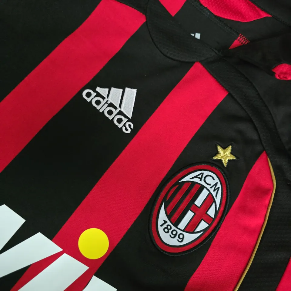 AC MILAN FOOTBALL SHIRT – ADIDAS, BWIN SPONSOR, CHAMPIONS LEAGUE PATCH, UK S