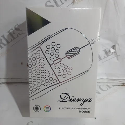 SEALED DIERYA WHITE GAMING MOUSE -ADJUSTABLE HERTZ