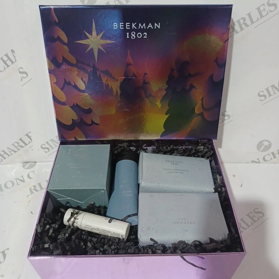 BOXED BEEKMAN 1802 5 PIECE TWINKLE TWINKLE GOAT MILK BATH & BODY GIFT COLLECTION