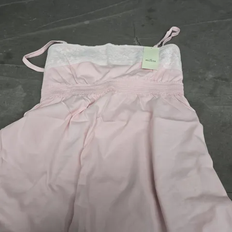 HOLLISTER PINK LACE-TRIM SLIP DRESS – UK XS