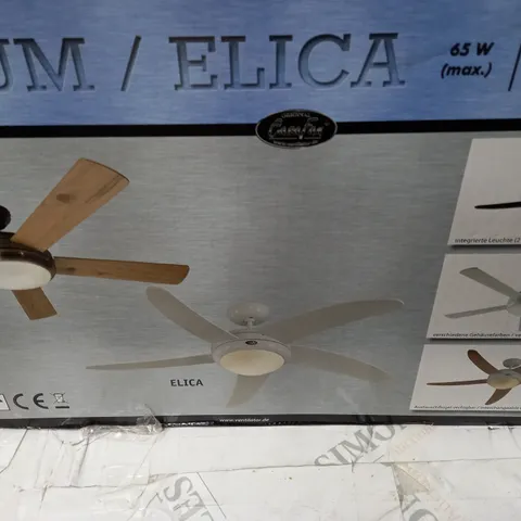 BOXED CASAFAN 132CM 5 BLADE CEILING FAN LIGHT REMOTE WHITE METAL BODY WHITE REVERSIBLE