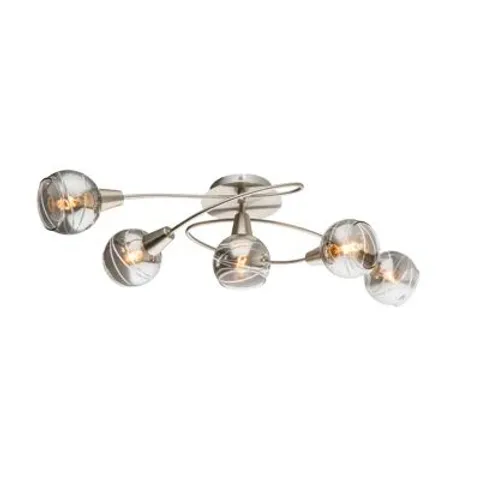 BOXED ABIE GLASS SEMI FLUSH MOUNT