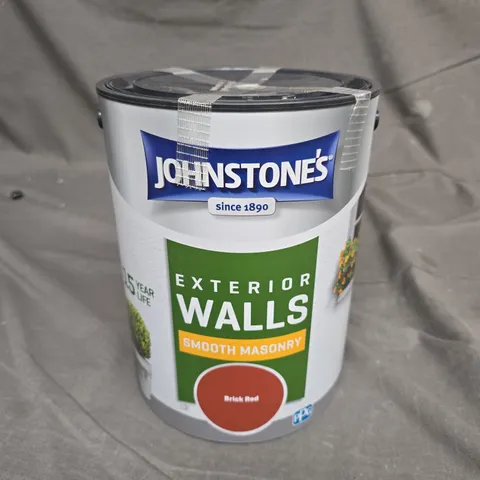 JOHNSTONE’S EXTERIOR WALLS SMOOTH MASONRY PAINT – BRICK RED, 5 LITRE
