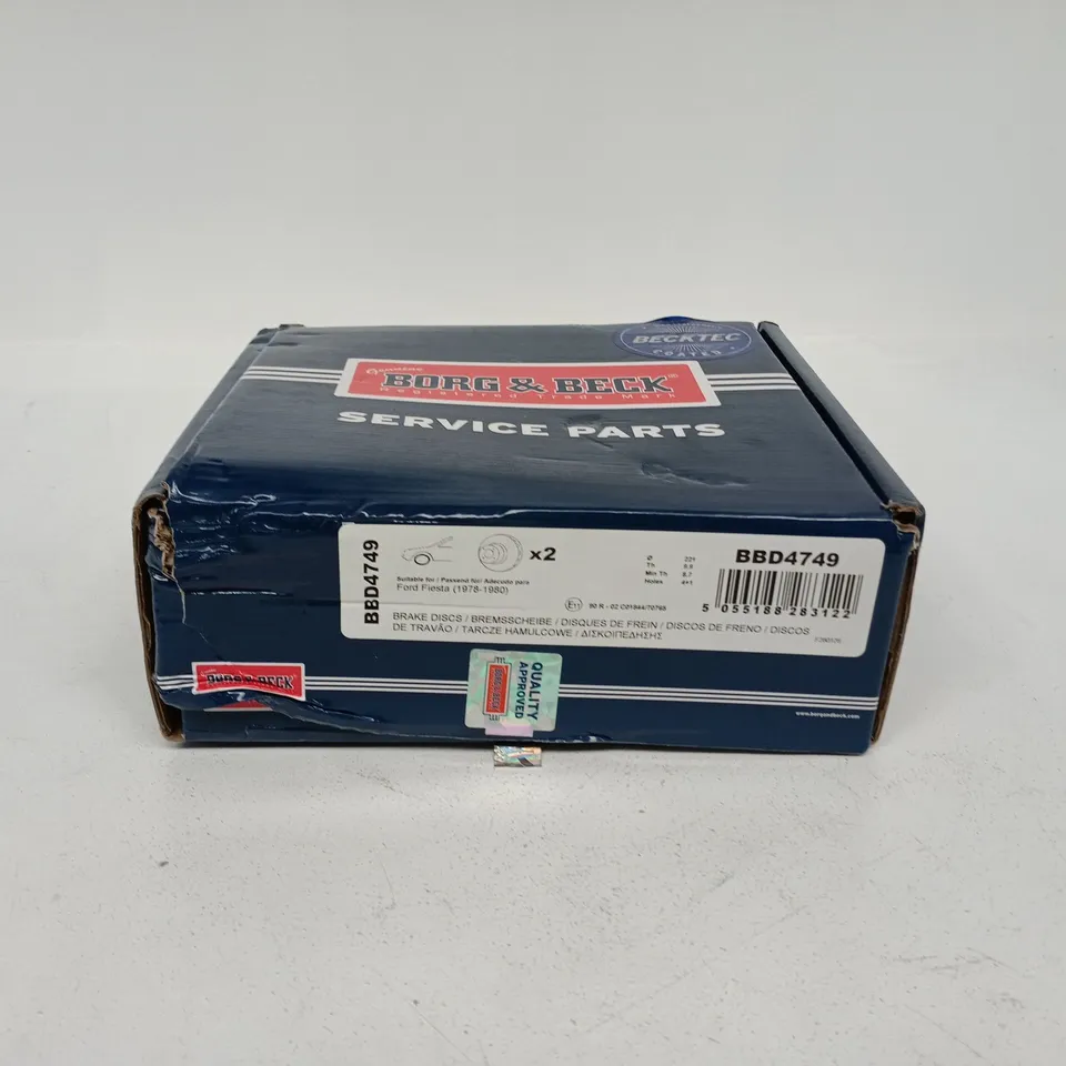BORG AND BECK BRAKE DISCS X 2 BBD4749 BOXED