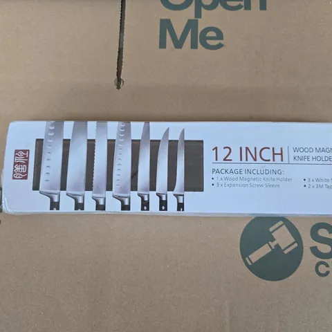 12-INCH WOOD MAGNETIC KNIFE HOLDER – WALL MOUNTED