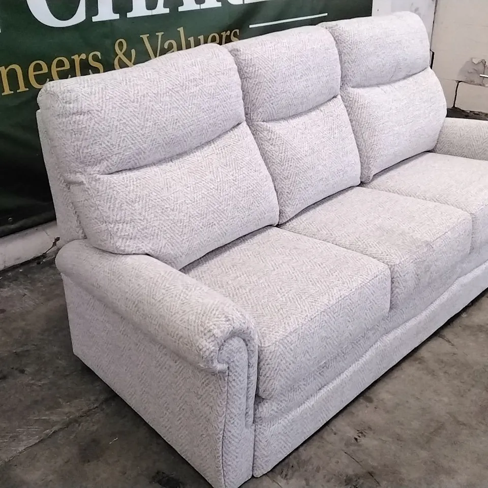 QUALITY BRITISH DESIGNED & MANUFACTURED G PLAN AVON 19 3 SEATER SOFA PINNACLE MIST FABRIC