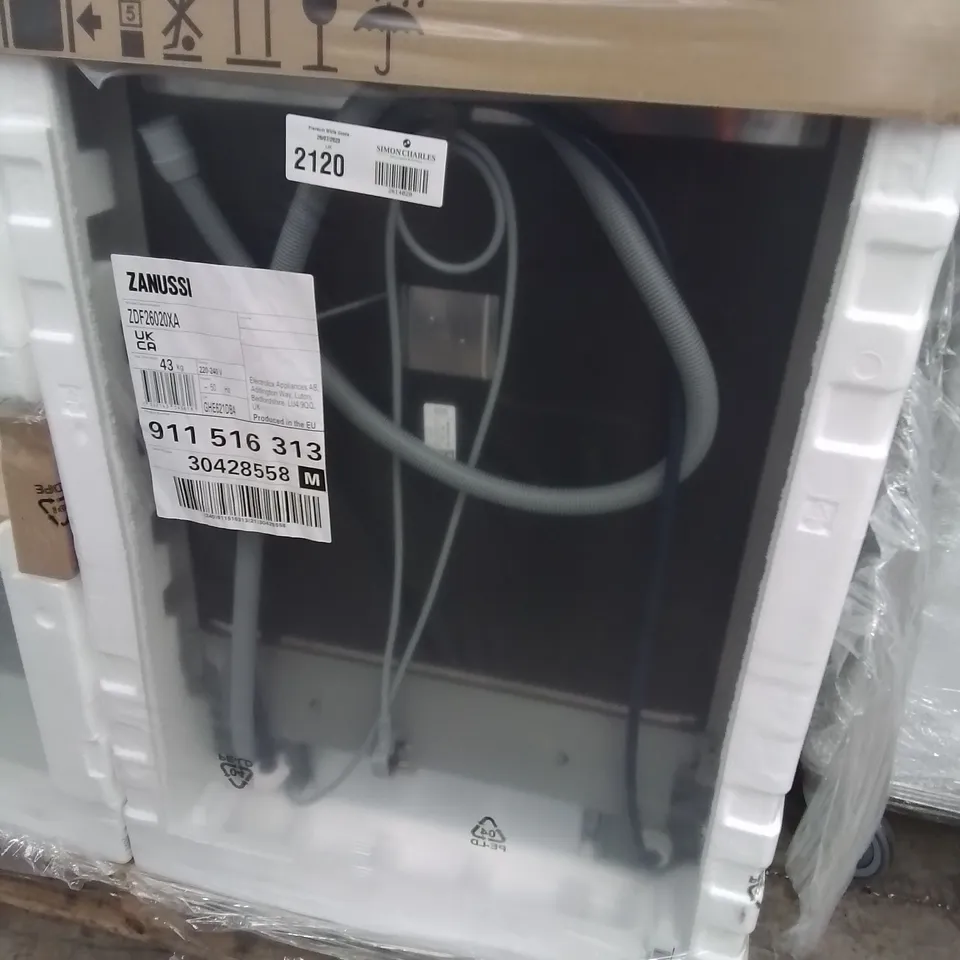 ZANUSSI 13-PLACE FREESTANDING DISHWASHER 5 PROGRAMMES CLASS E STAINLESS STEEL Model ZDF26020XA