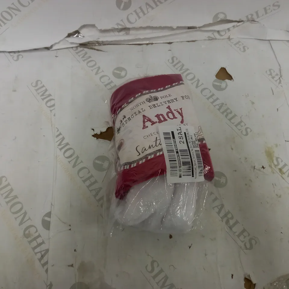 PERSONALISED SPECIAL DELIVERY TAG CHRISTMAS STOCKING RRP £14.99