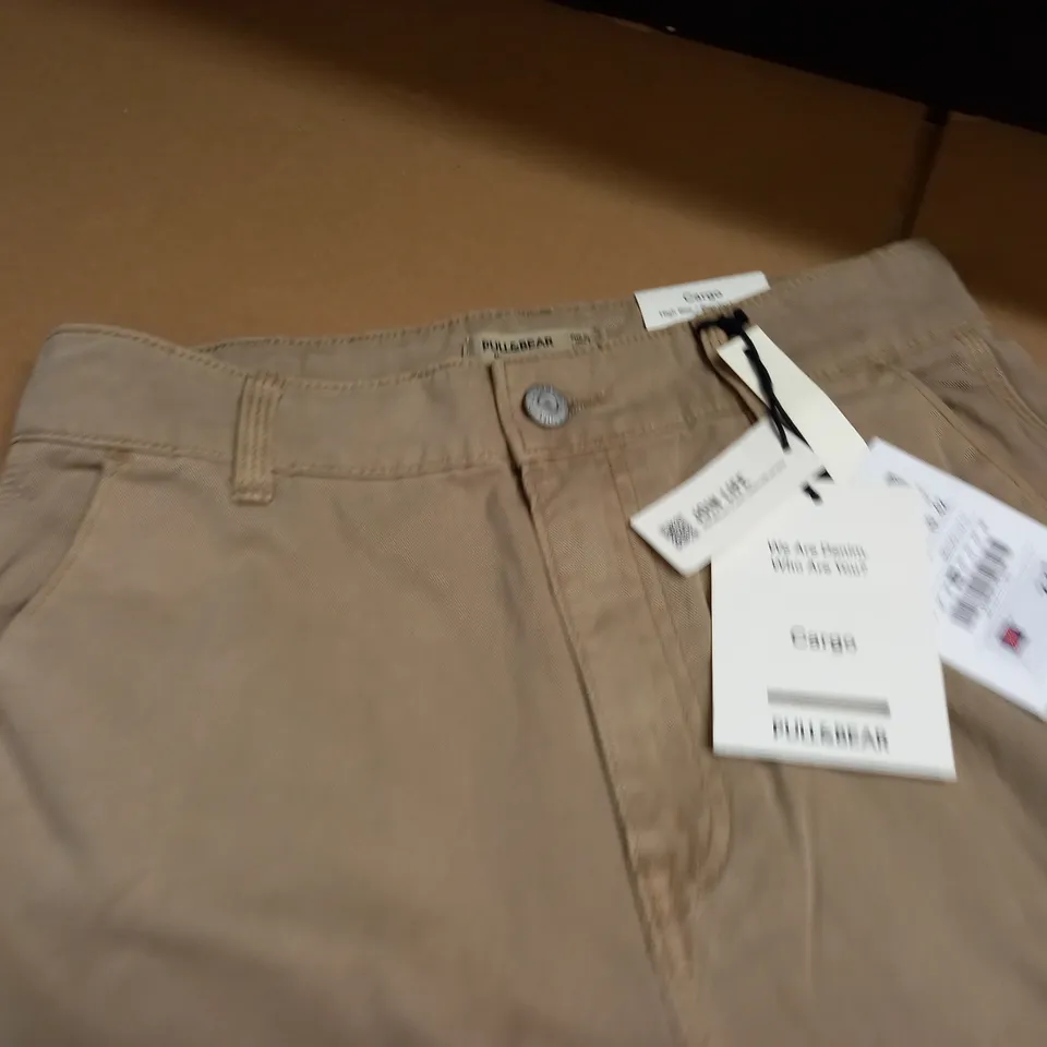 PULL & BEAR HIGH RISE CARGO TROUSERS - UK 10