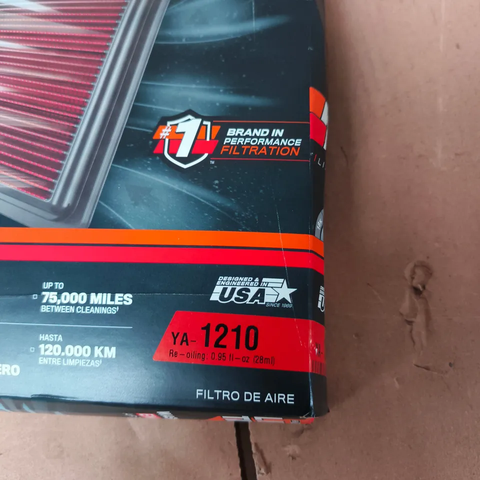 K&N YA-1210 LIFETIME HIGH-FLOW WASHABLE ENGINE AIR FILTER – BOXED