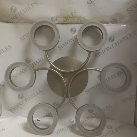 BOXED BOYD LED SEMI FLUSH 6 ARM CEILING FITTING 