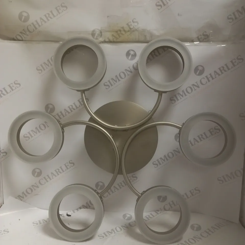 BOXED BOYD LED SEMI FLUSH 6 ARM CEILING FITTING 