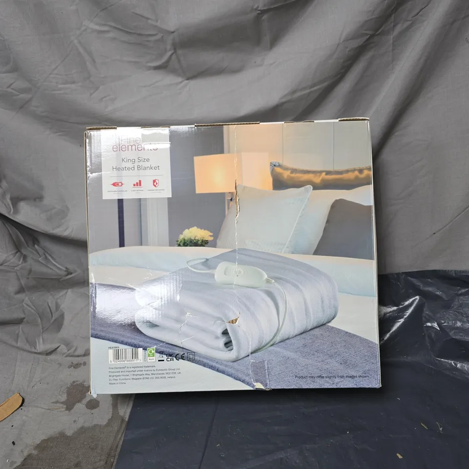 FINE ELEMENTS KING SIZE HEATED BLANKET BOXED