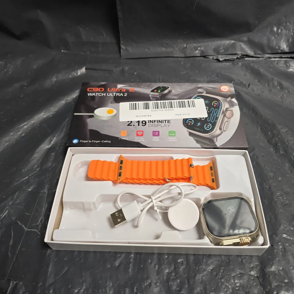C90 ULTRA 2 SMARTWATCH – WATCH ULTRA 2, ORANGE BAND, BOXED
