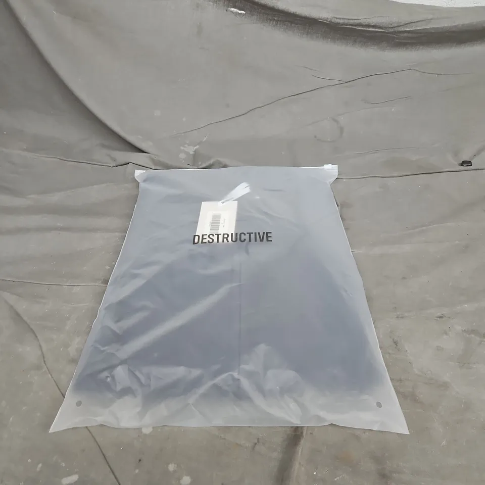 DESTRUCTIVE ZIPPED HOODIE NAVY XL BAGGED WITH TAGS