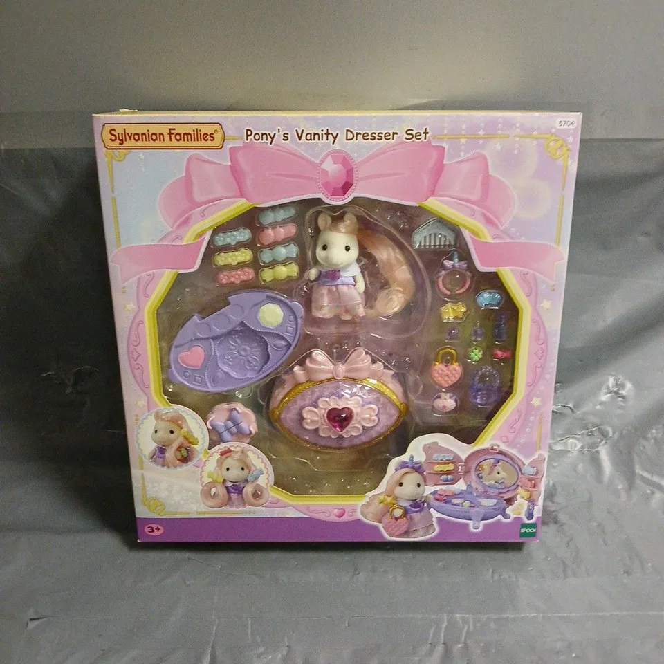 BOXED SYLVANIAN FAMILIES PONY'S VANITY DRESSER SET