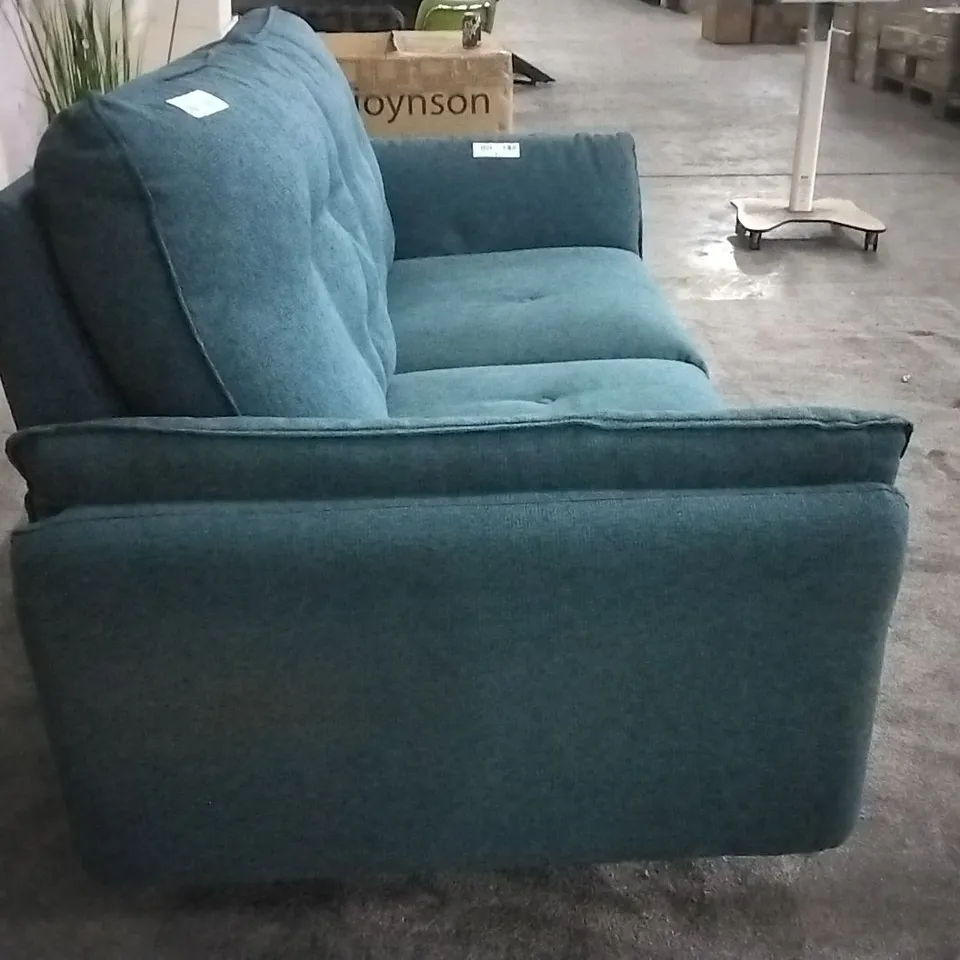 QUALITY ITALIAN DESIGNER BOLZANO 2 SEATER ELECTRIC RECLINER SOFA  - TEAL FABRIC 