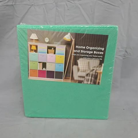 HOME ORGANISING AND STORAGE BOXES IN GREEN (SEALED PACK OF APPROXIMATELY 5)