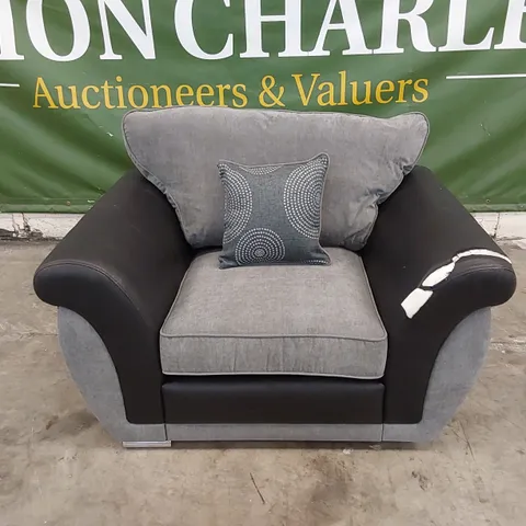 QUALITY DESIGNER DANUBE CHAIR - BLACK/GREY