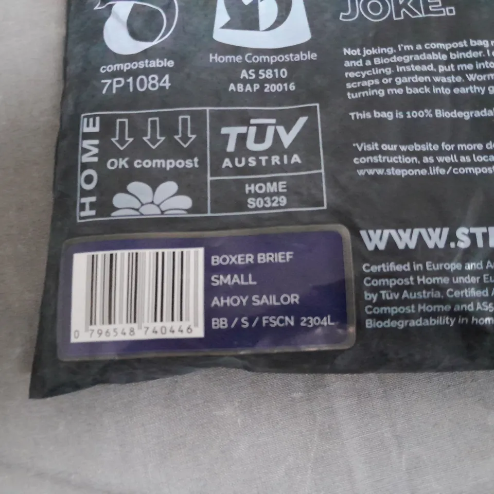 STEP ONE AHOY SAILOR BOXER BRIEF - SIZE SMALL