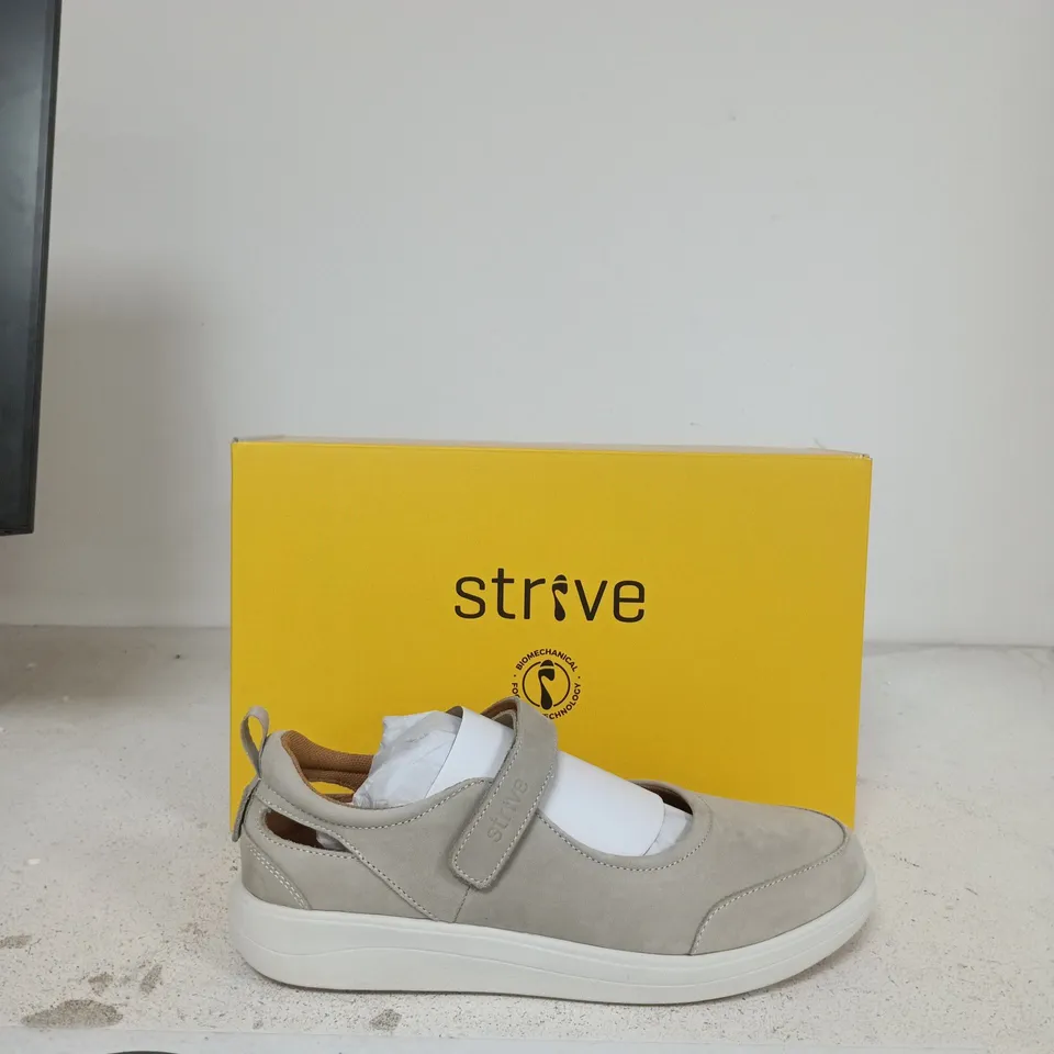STRIVE GREY WALKING SHOES WITH VELCRO STRAP – BOXED UK SIZE 7