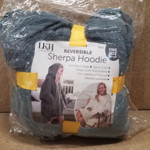 REVERSIBLE SHERPA HOODIE - GREY