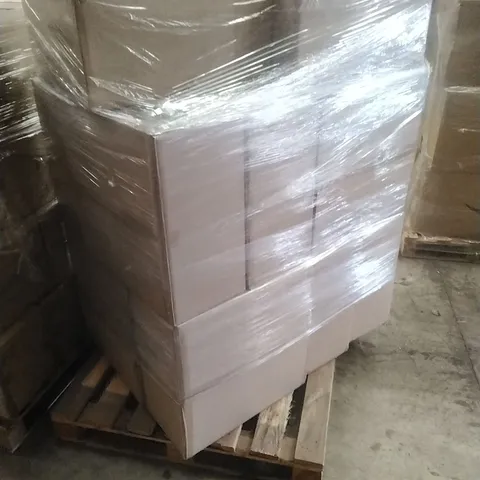 A PALLET CONTAINING APPROXIMATELY 30 EURO PLUG ANGUS GEOMETRIC BRUSHED CHROME BASE TABLE LAMP WHITE